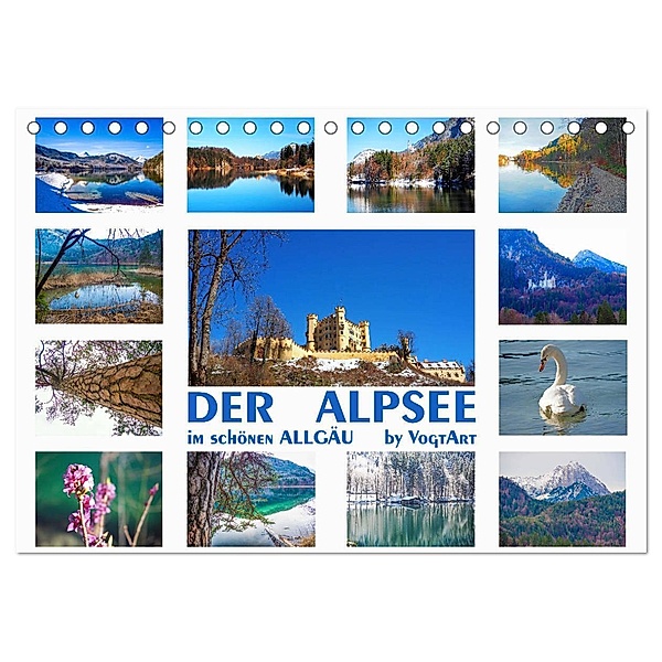 Der Alpsee im schönen Allgäu (Tischkalender 2024 DIN A5 quer), CALVENDO Monatskalender, VogtArt