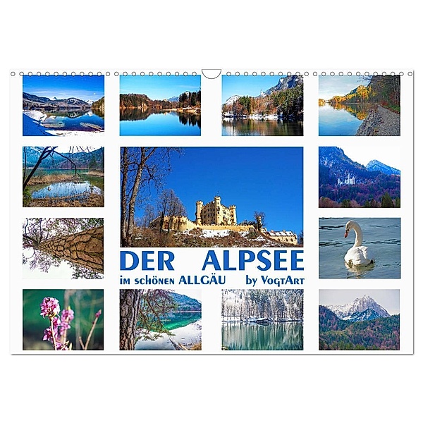 Der Alpsee im schönen Allgäu (Wandkalender 2024 DIN A3 quer), CALVENDO Monatskalender, VogtArt