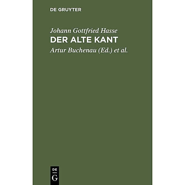 Der alte Kant, Johann Gottfried Hasse