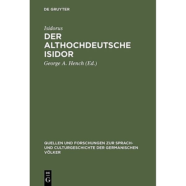 Der althochdeutsche Isidor, Isidor von Sevilla