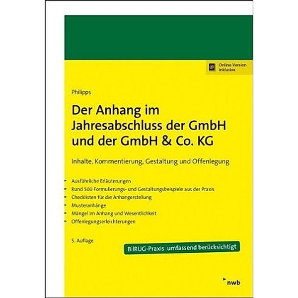 Der Anhang im Jahresabschluss der GmbH und der GmbH & Co. KG, Holger Philipps