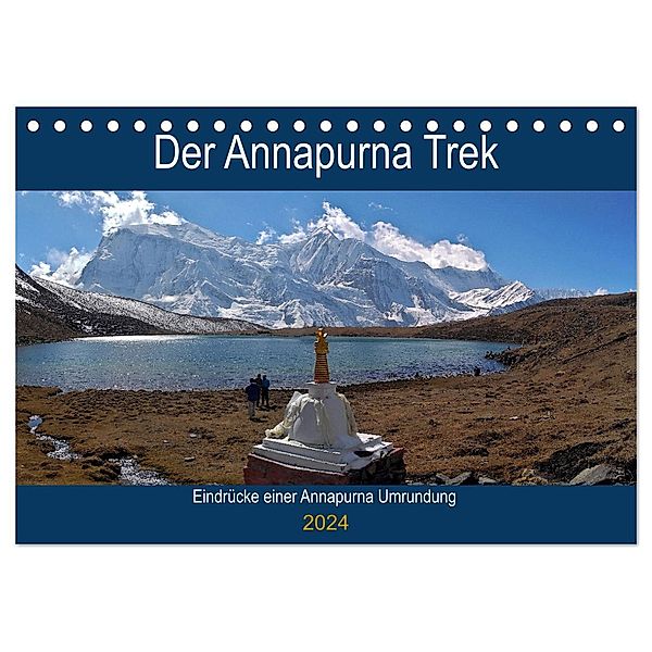 Der Annapurna Trek (Tischkalender 2024 DIN A5 quer), CALVENDO Monatskalender, Andreas Hennighaußen