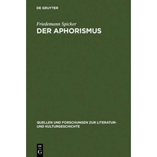 Der Aphorismus, Friedemann Spicker