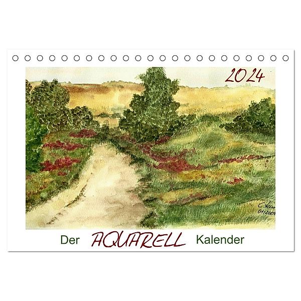 Der AQUARELL-Kalender (Tischkalender 2024 DIN A5 quer), CALVENDO Monatskalender, Cathrin Kaden