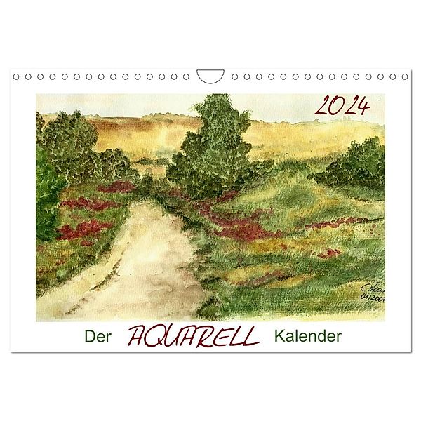 Der AQUARELL-Kalender (Wandkalender 2024 DIN A4 quer), CALVENDO Monatskalender, Cathrin Kaden