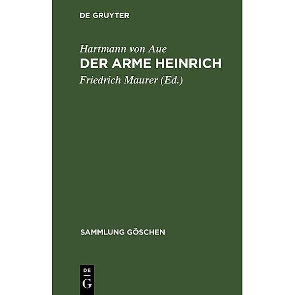 Der arme Heinrich / Sammlung Göschen Bd.18, Hartmann von Aue