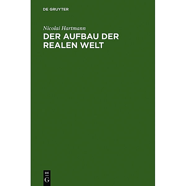 Der Aufbau der realen Welt, Nicolai Hartmann