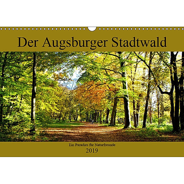 Der Augsburger Stadtwald - Ein Paradies für Naturfreunde (Wandkalender 2019 DIN A3 quer), Monika Lutzenberger