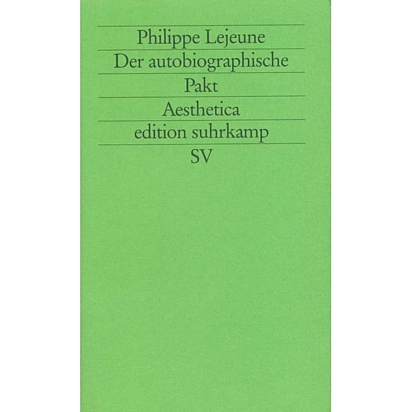 Der autobiographische Pakt, Philippe Lejeune