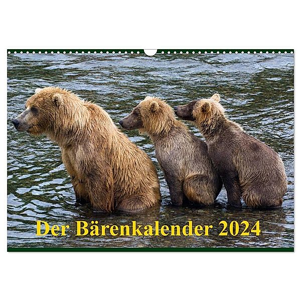 Der Bärenkalender 2024 CH-Version (Wandkalender 2024 DIN A3 quer), CALVENDO Monatskalender, Max Steinwald