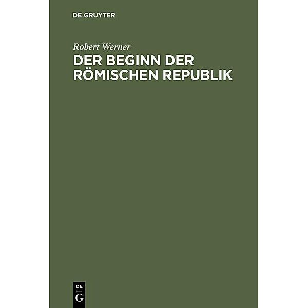 Der Beginn der Römischen Republik / Jahrbuch des Dokumentationsarchivs des österreichischen Widerstandes, Robert Werner