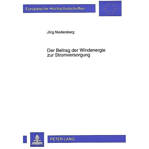 Der Beitrag der Windenergie zur Stromversorgung, Jörg Niedersberg