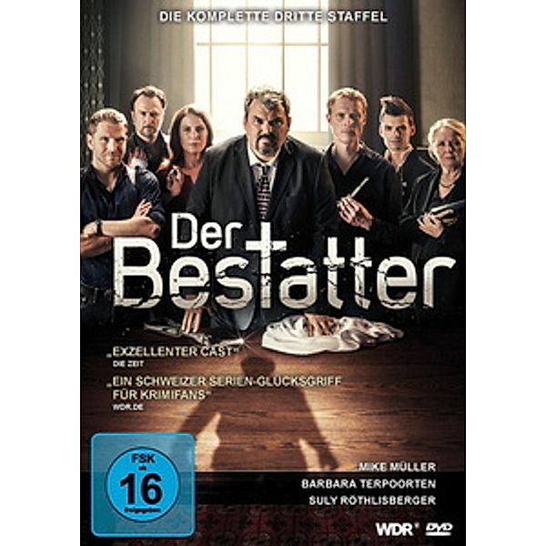 Der Bestatter (3. Staffel, 6 Folgen), Dominik Bernet, Claudia Pütz, Katja Früh, Dave Tucker, Hartmut Block