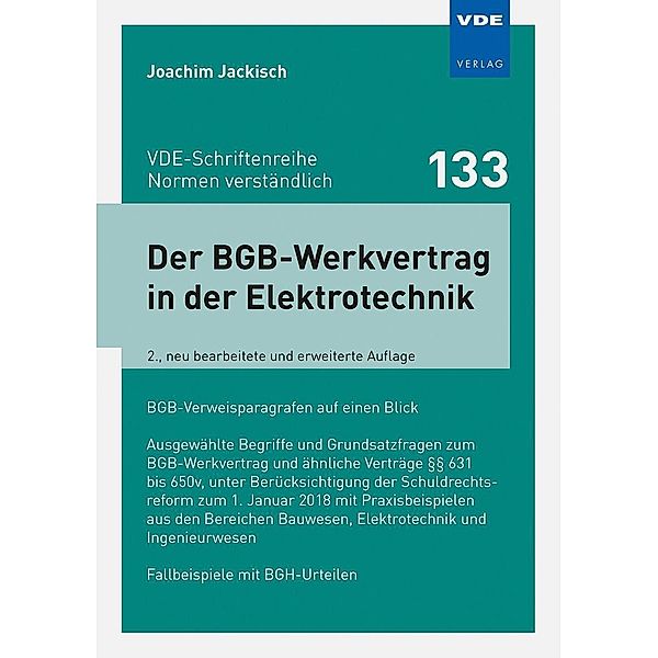 Der BGB-Werkvertrag in der Elektrotechnik, Joachim Jackisch