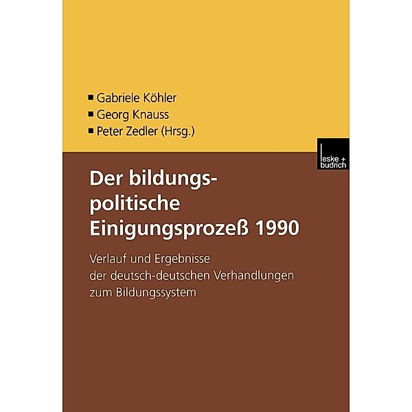 Der bildungspolitische Einigungsprozess 1990