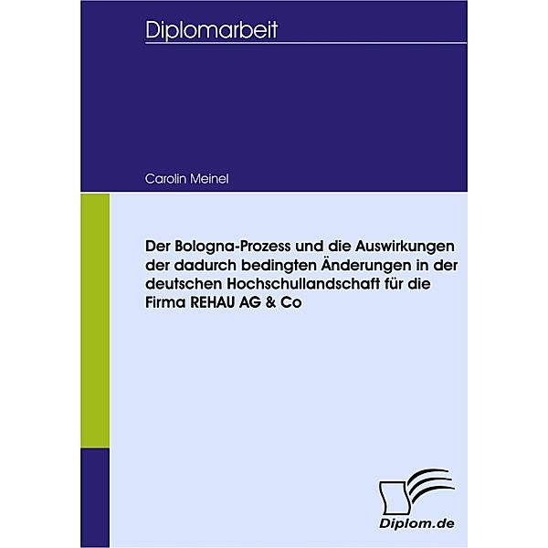 Der Bologna-Prozess und die Auswirkungen der dadurch bedingten Änderungen in der deutschen Hochschullandschaft für die Firma REHAU AG & Co, geb. Meinel Hendel