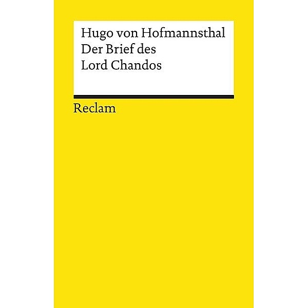 Der Brief des Lord Chandos, Hugo von Hofmannsthal
