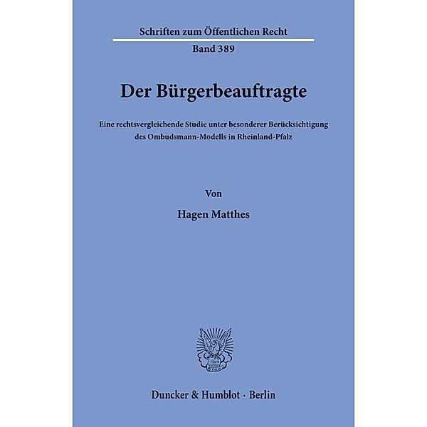 Der Bürgerbeauftragte., Hagen Matthes