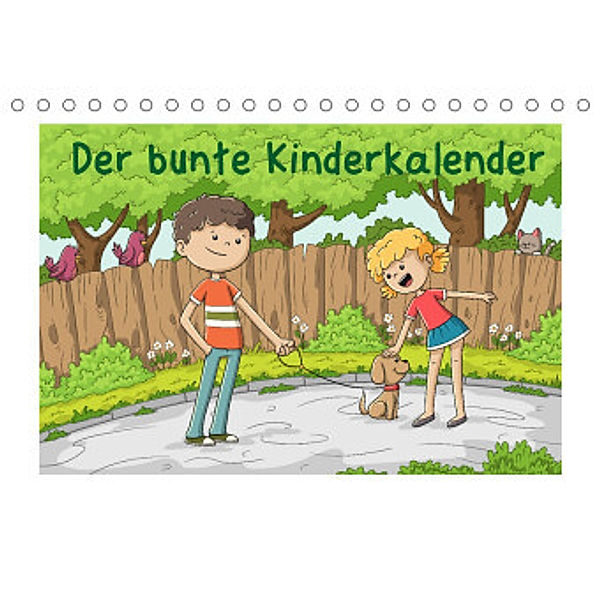 Der bunte Kinderkalender (Tischkalender 2022 DIN A5 quer), Gabi Wolf