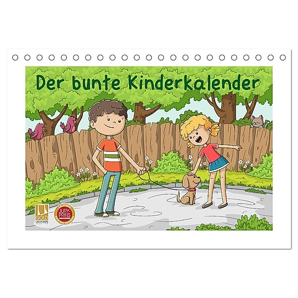 Der bunte Kinderkalender (Tischkalender 2024 DIN A5 quer), CALVENDO Monatskalender, Gabi Wolf