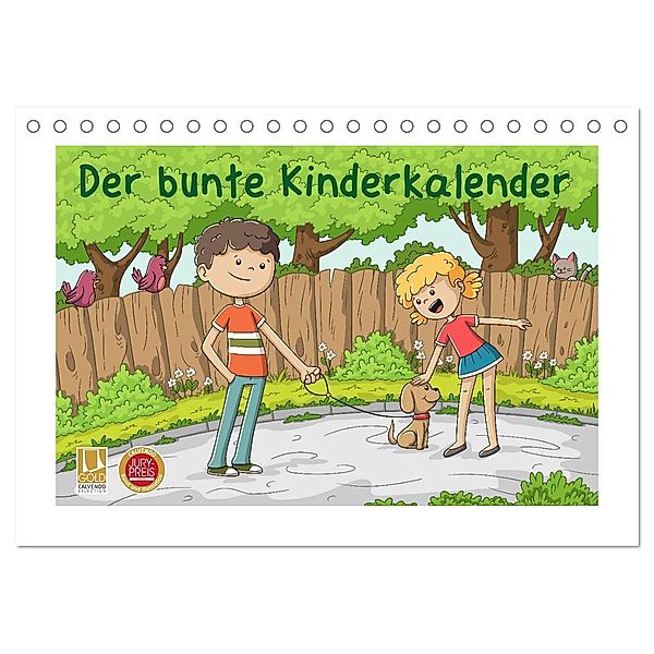 Der bunte Kinderkalender (Tischkalender 2024 DIN A5 quer), CALVENDO Monatskalender, Gabi Wolf