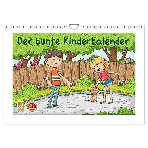 Der bunte Kinderkalender (Wandkalender 2025 DIN A4 quer), CALVENDO Monatskalender, Calvendo, Gabi Wolf