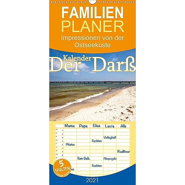 Der Darß Kalender - Familienplaner hoch (Wandkalender 2021 , 21 cm x 45 cm, hoch), Max Steinwald