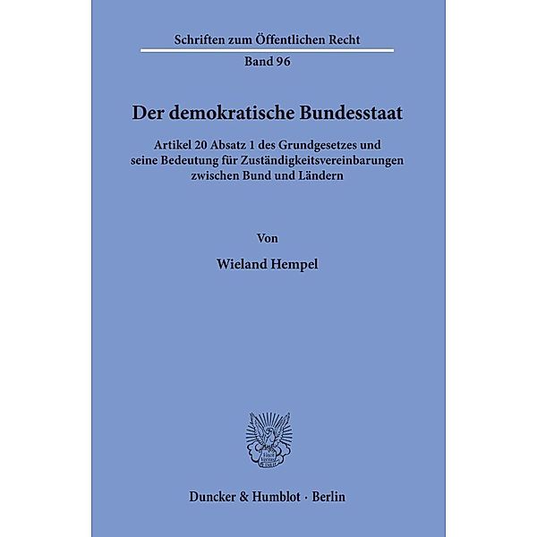 Der demokratische Bundesstaat., Wieland Hempel