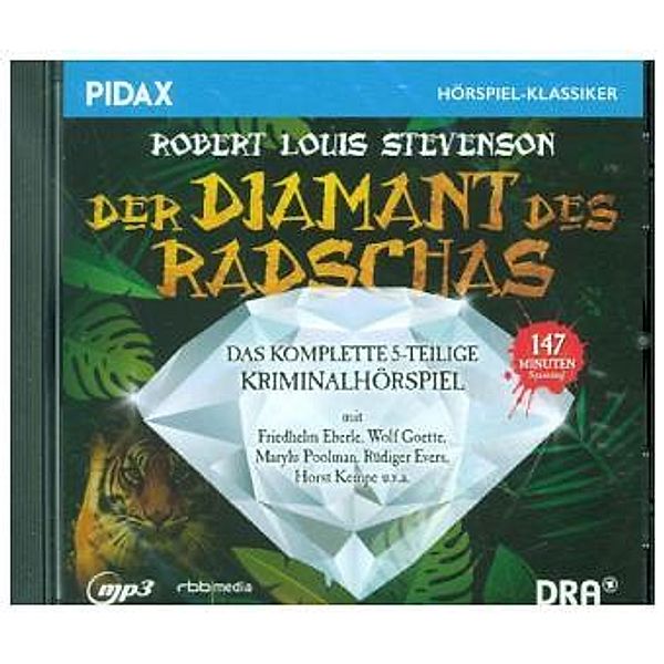 Der Diamant des Radschas, 1 Audio-CD, Robert Louis Stevenson