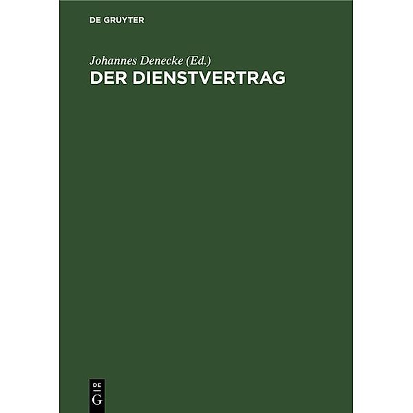 Der Dienstvertrag