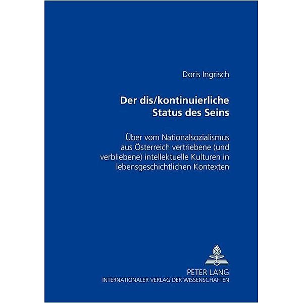 Der dis/kontinuierliche Status des Seins, Doris Ingrisch