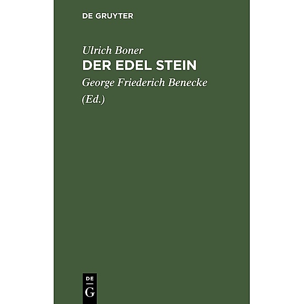 Der Edel Stein, Ulrich Boner