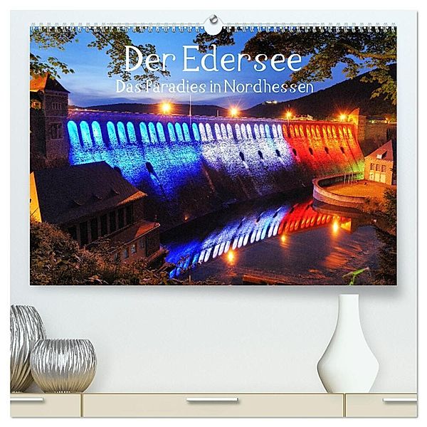 Der Edersee - Das Paradies in Nordhessen (hochwertiger Premium Wandkalender 2024 DIN A2 quer), Kunstdruck in Hochglanz, Partum Ornamentum