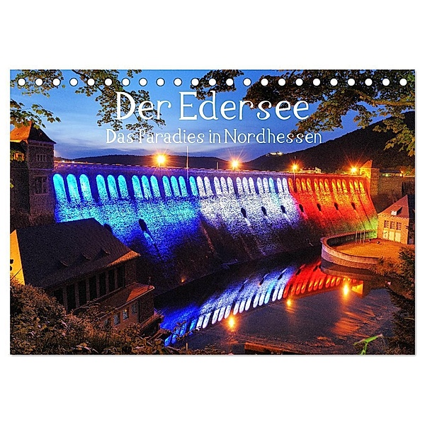 Der Edersee - Das Paradies in Nordhessen (Tischkalender 2024 DIN A5 quer), CALVENDO Monatskalender, Partum Ornamentum