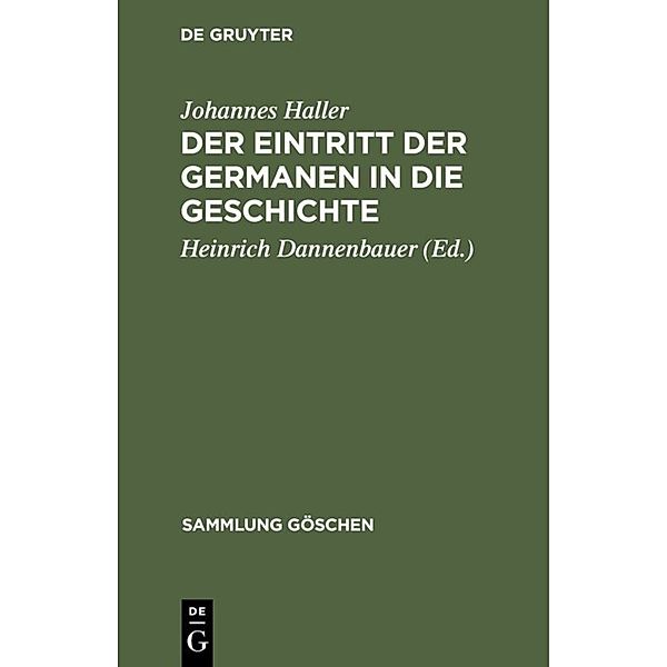 Der Eintritt der Germanen in die Geschichte, Johannes Haller