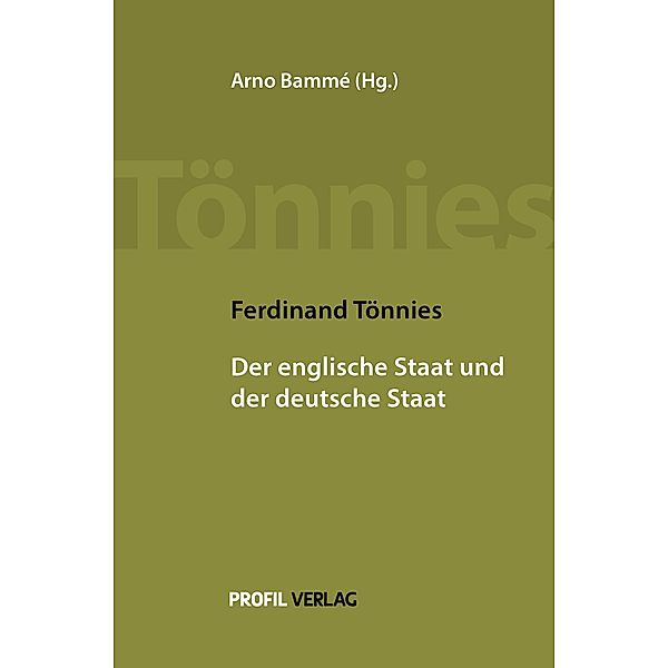 Der englische Staat und der deutsche Staat, Ferdinand Tönnies