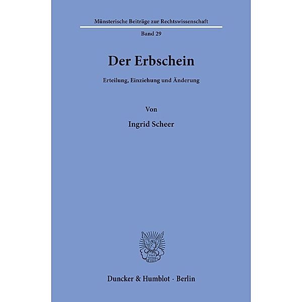 Der Erbschein., Ingrid Scheer