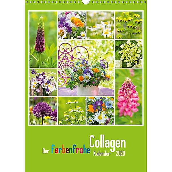 Der farbenfrohe Collagen Kalender (Wandkalender 2020 DIN A3 hoch), Judith Dzierzawa