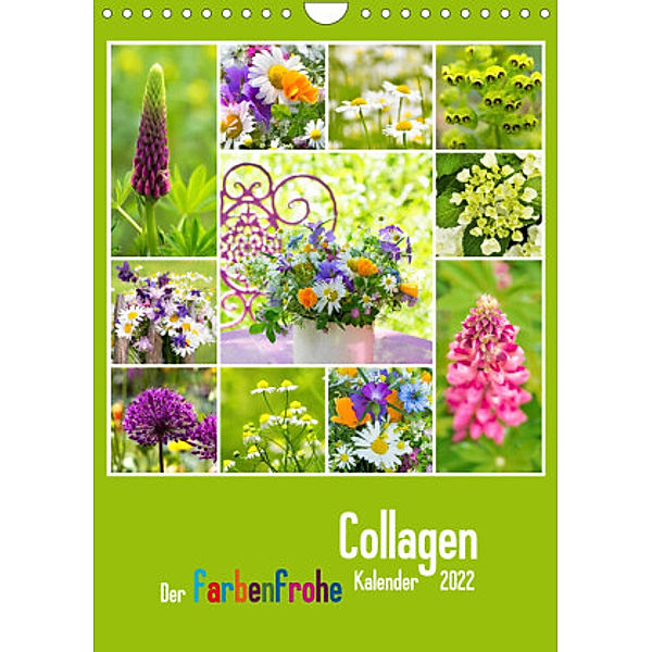 Der farbenfrohe Collagen Kalender (Wandkalender 2022 DIN A4 hoch), Judith Dzierzawa