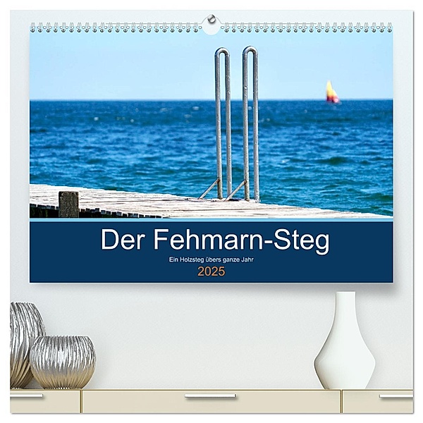 Der Fehmarn-Steg (hochwertiger Premium Wandkalender 2025 DIN A2 quer), Kunstdruck in Hochglanz, Calvendo, Mirko Kaminski