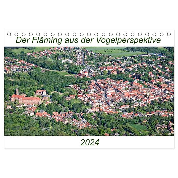Der Fläming aus der Vogelperspektive (Tischkalender 2024 DIN A5 quer), CALVENDO Monatskalender, Mario Hagen