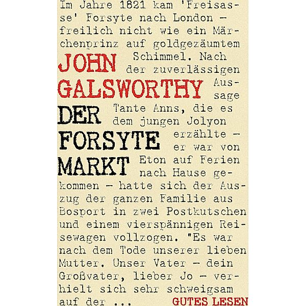 Der Forsyte Markt - Geschichten, John Galsworthy