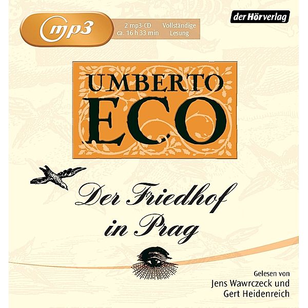 Der Friedhof in Prag,2 Audio-CD, 2 MP3, Umberto Eco