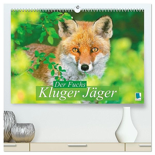 Der Fuchs: Kluger Jäger (hochwertiger Premium Wandkalender 2025 DIN A2 quer), Kunstdruck in Hochglanz, Calvendo