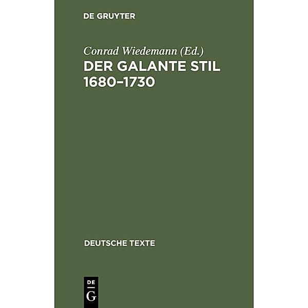 Der galante Stil 1680-1730