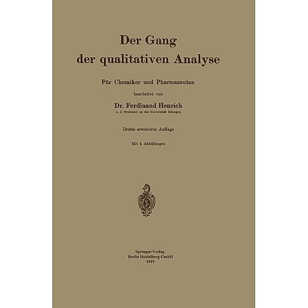 Der Gang der qualitativen Analyse, Ferdinant Henrich