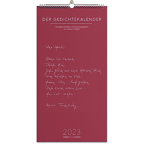 Der Gedichtekalender 2023