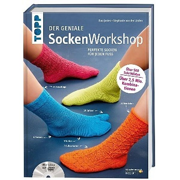 Der geniale Socken-Workshop, m. DVD, Stephanie van der Linden, Ewa Jostes