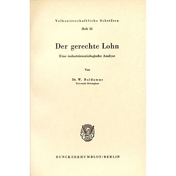 Der gerechte Lohn., Wilhelm Baldamus