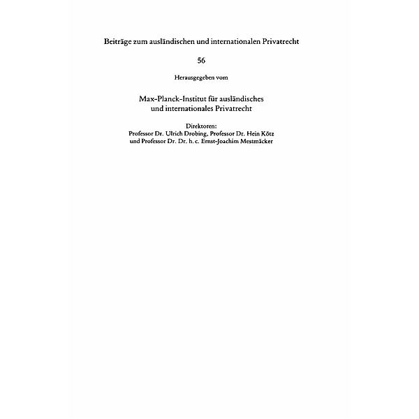 Der gewöhnliche Aufenthalt im internationalen Privatrecht, Dietmar Baetge